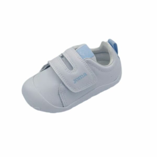 Zapatillas de deportes de la marca Joma, modelo Teddy baby en color blanco/celeste
