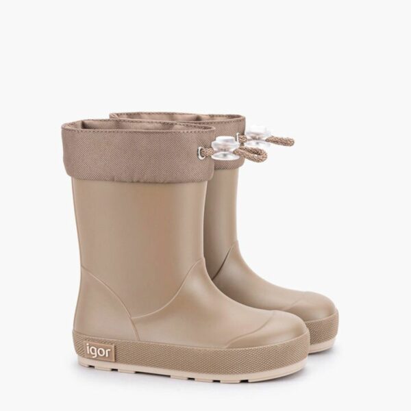 Botas de agua respetuosas, de la marca Igor modelo, Yogi Dk cuello elmwood (taupe)