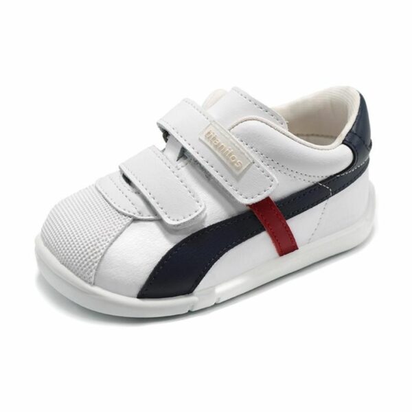 Zapatillas de deporte de Titanitos modelo Alejandro blanco/rojo